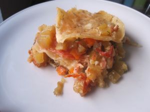 Süßkartoffel-Lachs-Lasagne